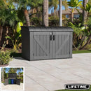 Lifetime 6ft 2" x 3ft 4" (1.9 x 1m) Horizontal 2,190 Litre Garden Bin Storage Shed in Grey Bike House