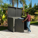 Lifetime 6ft 2" x 3ft 4" (1.9 x 1m) Horizontal 2,190 Litre Garden Bin Storage Shed in Grey Bike House