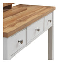 3 Drawer Dressing Table with Mirror, Makeup Table with 3 Drawers , Bedroom Makeup Desk Vanity Table, Modern Style,&nbsp;White Frames with Contrasting Oak Top