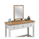 3 Drawer Dressing Table with Mirror, Makeup Table with 3 Drawers , Bedroom Makeup Desk Vanity Table, Modern Style,&nbsp;White Frames with Contrasting Oak Top