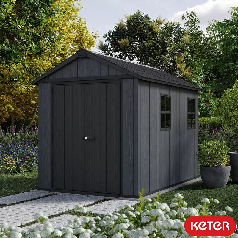 Keter Newton Plus Plus 9ft 5" x 7ft 6" (2.9 x 2.3m) Outdoor Garden Storage Shed
