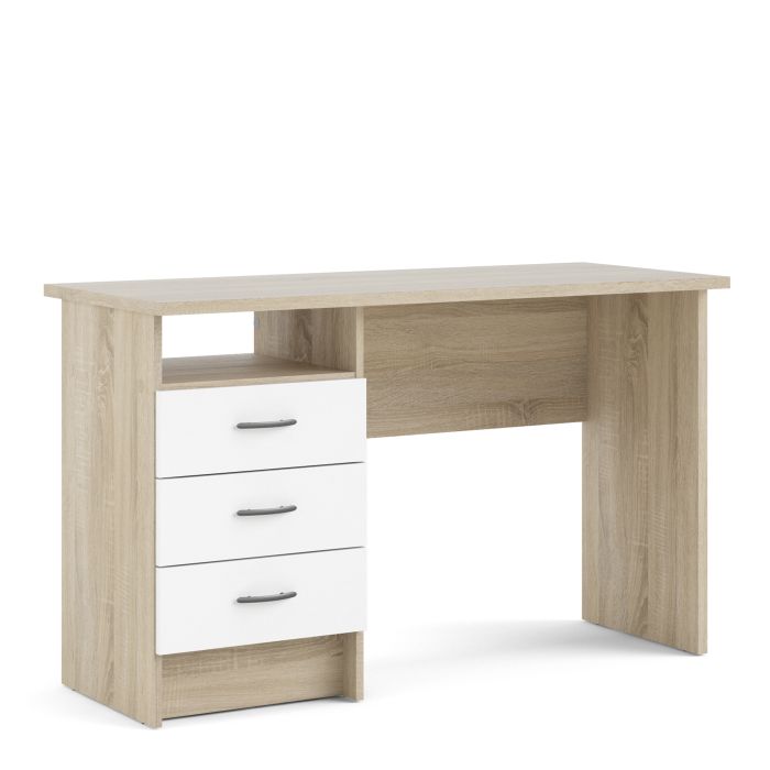 3 Drawer Home Computer Office Desk Table | 1 Storage Shelf Workstation | Large Writing Study Table