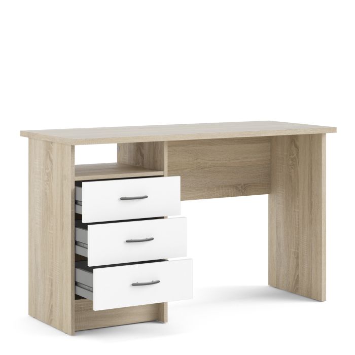 3 Drawer Home Computer Office Desk Table | 1 Storage Shelf Workstation | Large Writing Study Table