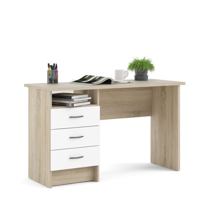 3 Drawer Home Computer Office Desk Table | 1 Storage Shelf Workstation | Large Writing Study Table