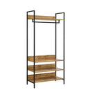 Large 4 Tier Open Wardrobe & Shelves 180cm, Coat & Garment Rack Hanging Rail Cloth Rack, Dryer Freestanding Wardrobe For Dressing Room, Bedroom