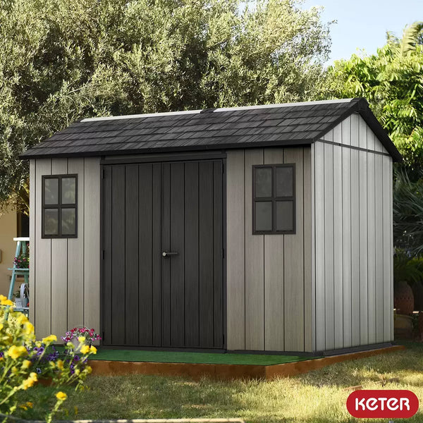 Keter Oakland 11ft 5" x 7ft 6" (3.5 x 2.3m) Outdoor Garden Plastic Shed Storage House