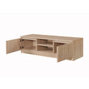 Zinsom 120cm TV Cabinet Stand with 2 Doors and 2 Drawers in Oak