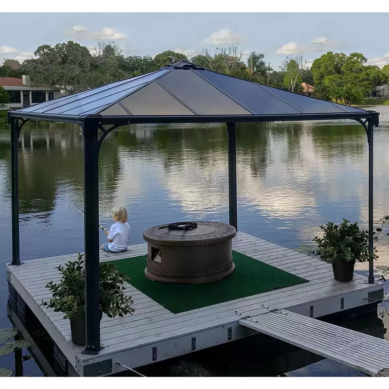 Palram Canopia Palermo 3.6 x 3.6 m (11.8 x 11.8 ft) Aluminium and Polycarbonate Gazeb