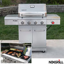 Nexgrill Deluxe 4 Burner Stainless Steel Gas Barbecue BBQ + Side Burner + Cover