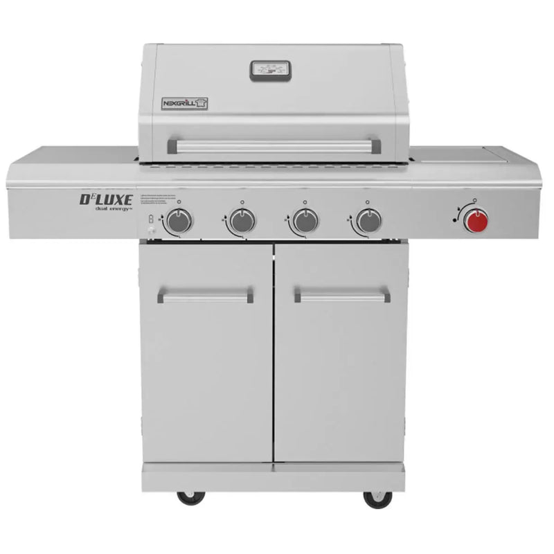 Nexgrill Deluxe 4 Burner Stainless Steel Gas Barbecue BBQ + Side Burner + Cover