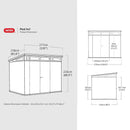 Keter Ashwood Signature Shed 9ft x 7ft 1" (2.77 x 2.18m) Outdoor Garden Storage Shed