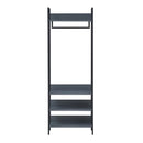 4 Tier Open Wardrobe & Shelves, Coat & Garment Rack Hanging Rail Cloth Rack, Dryer Freestanding Wardrobe For Dressing Room, Bedroom