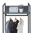 4 Tier Open Wardrobe & Shelves, Coat & Garment Rack Hanging Rail Cloth Rack, Dryer Freestanding Wardrobe For Dressing Room, Bedroom