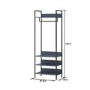 4 Tier Open Wardrobe & Shelves, Coat & Garment Rack Hanging Rail Cloth Rack, Dryer Freestanding Wardrobe For Dressing Room, Bedroom