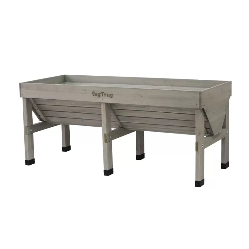VegTrug 1.8m Medium Raised Wooden Planter in Natural Wood Colour