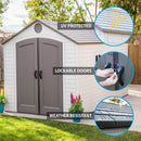 Lifetime 8ft x 15ft (2.4 x 4.5m) Storage Shed - Model 60075