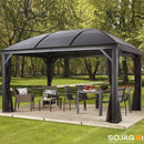 Sojag Moreno 10ft x 14ft (3.04 x 4.26m) Aluminium Frame Sun Shelter with Galvanised Steel Roof