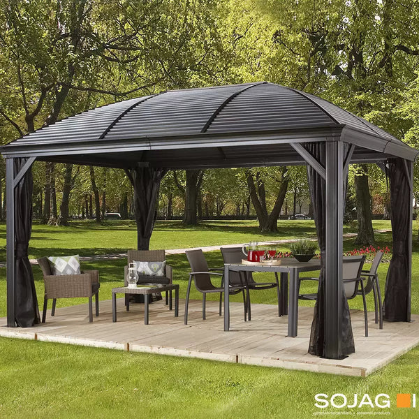 Sojag Moreno 10ft x 14ft (3.04 x 4.26m) Aluminium Frame Sun Shelter with Galvanised Steel Roof