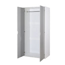 2 Door Wardrobe Shelf 165cm, Modern Wooden Clothes Storage Cupboards for Bedroom with Hanging Rail