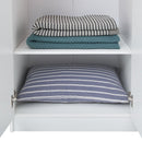 3 Door Wardrobe & Shelves 180cm, Modern Wooden Clothes Storage Cupboards for Bedroom with Hanging Rail