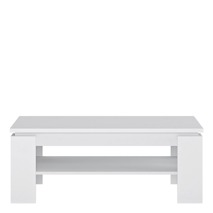 Compact Coffee Table with Storage Shelf 110cm | Rectangular Centre Table for Living Room