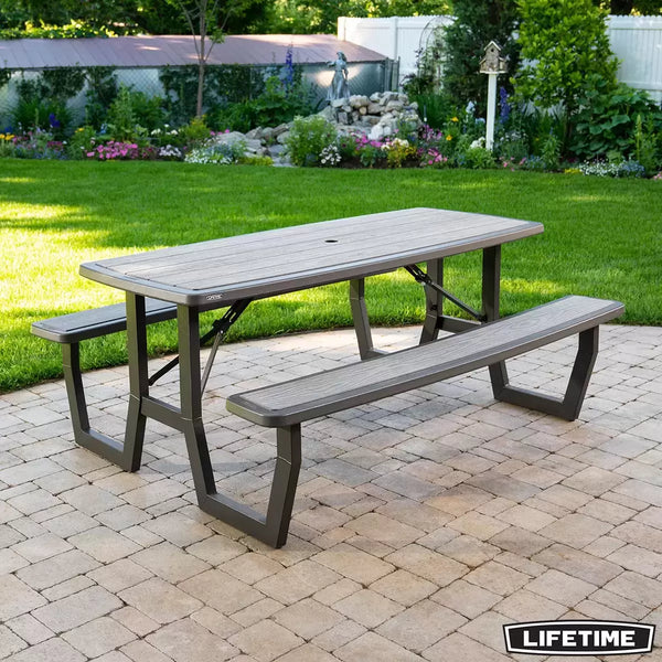 Lifetime 6ft (1.82m) Craftsman Folding Picnic Table Set
