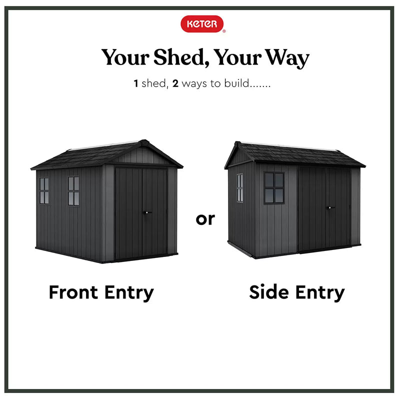 Keter Newton Plus Plus 9ft 5" x 7ft 6" (2.9 x 2.3m) Outdoor Garden Storage Shed