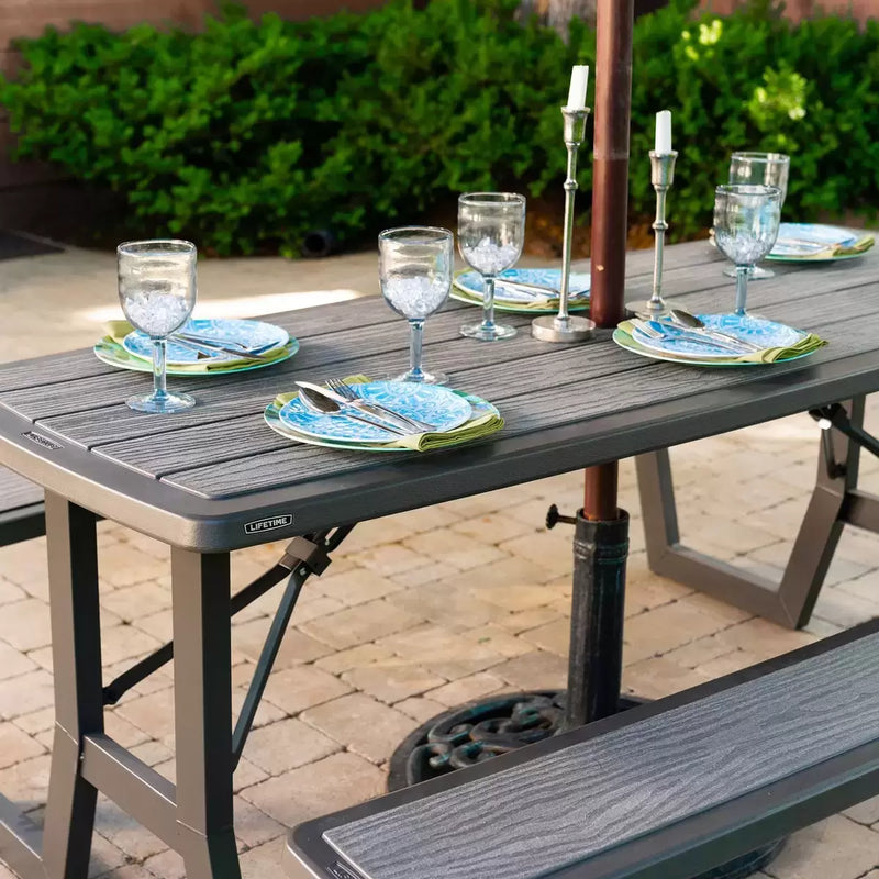 Lifetime 6ft (1.82m) Craftsman Folding Picnic Table Set