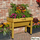 VegTrug 1m Small Wood Seater - Natural Planter