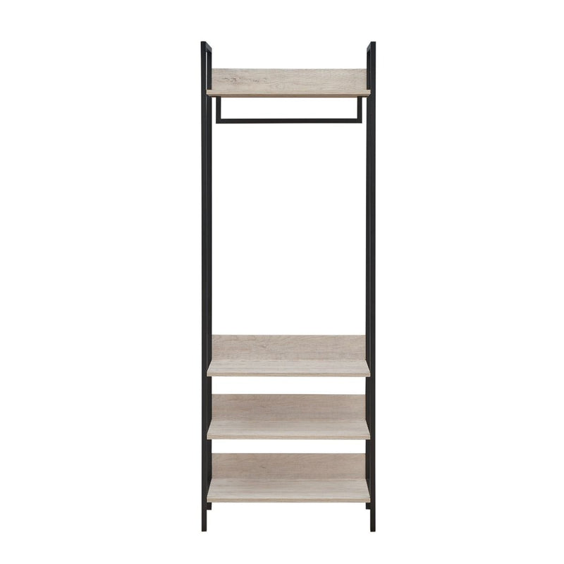 4 Tier Open Wardrobe & Shelves, Coat & Garment Rack Hanging Rail Cloth Rack, Dryer Freestanding Wardrobe For Dressing Room, Bedroom