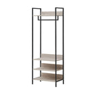 4 Tier Open Wardrobe & Shelves, Coat & Garment Rack Hanging Rail Cloth Rack, Dryer Freestanding Wardrobe For Dressing Room, Bedroom