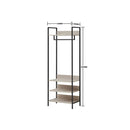 4 Tier Open Wardrobe & Shelves, Coat & Garment Rack Hanging Rail Cloth Rack, Dryer Freestanding Wardrobe For Dressing Room, Bedroom