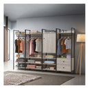 4 Tier Open Wardrobe & Shelves, Coat & Garment Rack Hanging Rail Cloth Rack, Dryer Freestanding Wardrobe For Dressing Room, Bedroom