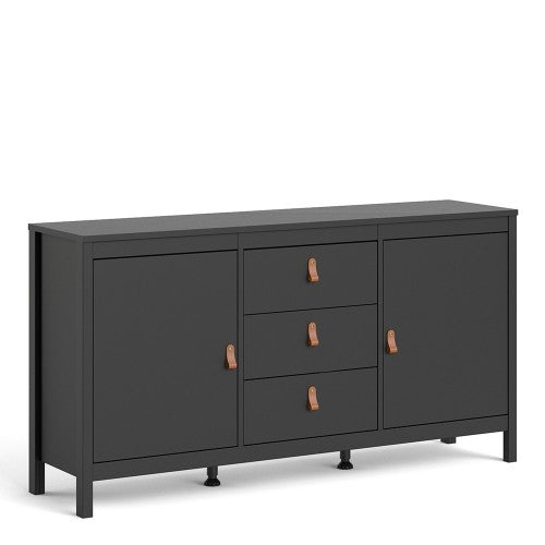 Luscanny Magrezzi LivingRoom Sideboard 3 drawers & 2 Doors in Black