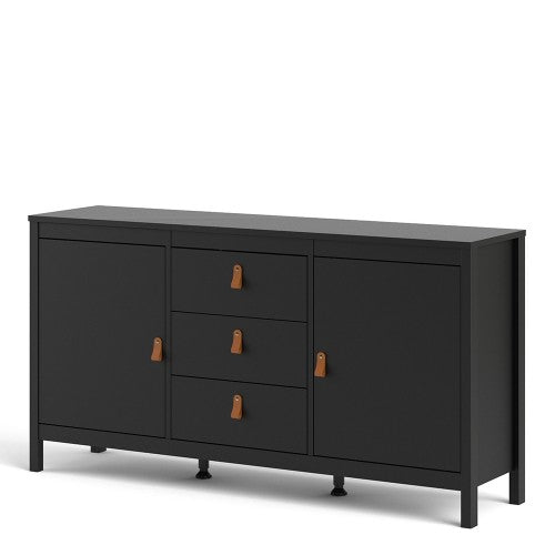 Luscanny Magrezzi LivingRoom Sideboard 3 drawers & 2 Doors in Black