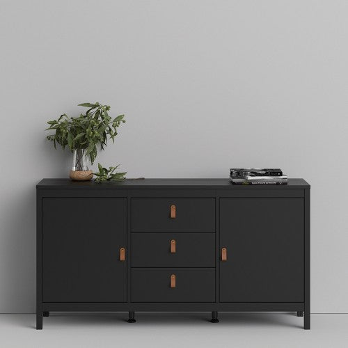 Luscanny Magrezzi LivingRoom Sideboard 3 drawers & 2 Doors in Black