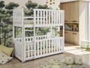Concord Large Wooden single bunk bed with safety Ladder in 4 colours
