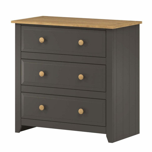 Chesam Dark Grey 3 Drawer Chest