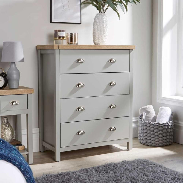 Avon 4 Drawer Chest Grey