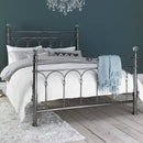 Bentley Designs Cristina Antique Nickel Finish Metal Bed in 3 Sizes