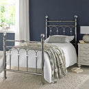 Bentley Designs Cristina Antique Nickel Finish Metal Bed in 3 Sizes