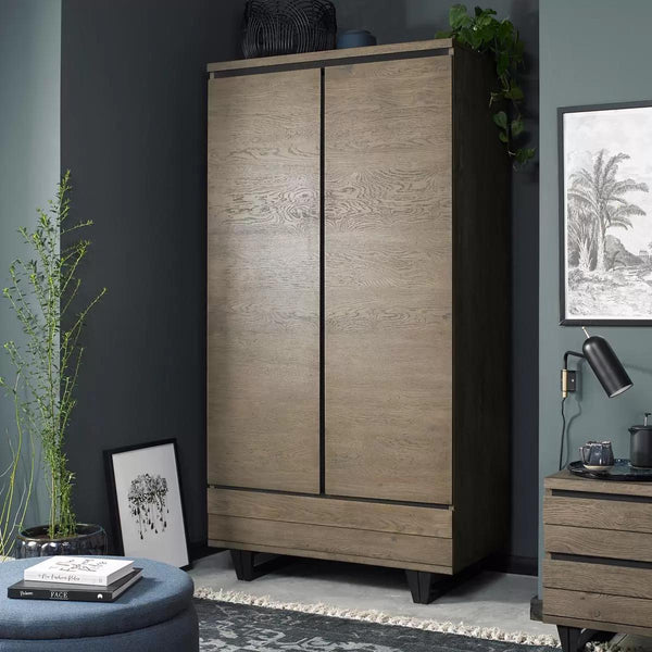 Bentley Designs Tivoli Weathered Oak Double Wardrobe