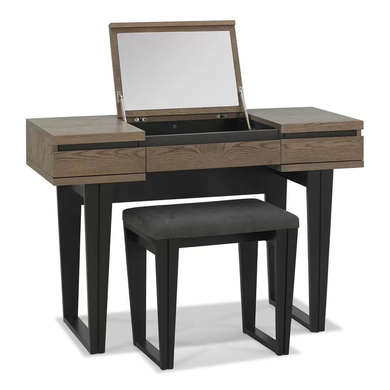 Bentley Designs Tivoli Weathered Oak Dressing Table and Stool