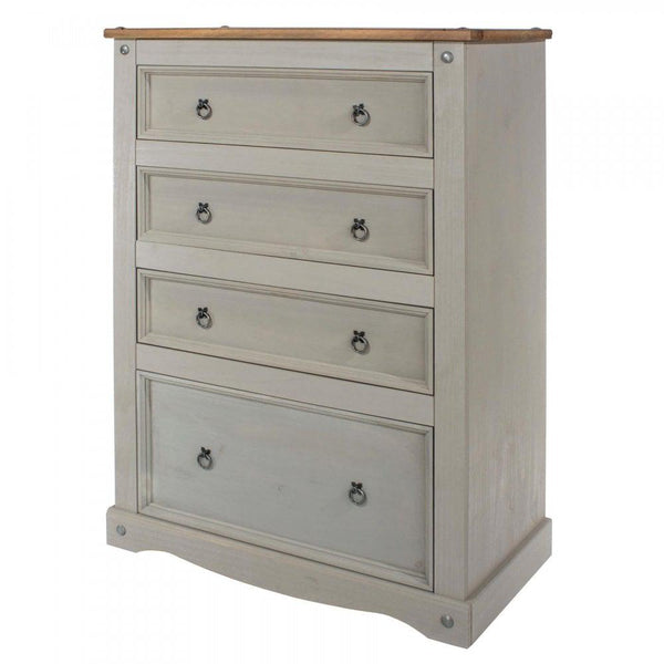 Corona Grey 4 Drawer Chest