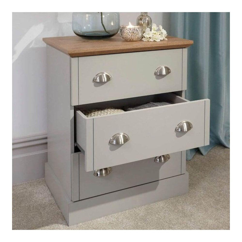 Kendal 3 Drawer Chest Grey
