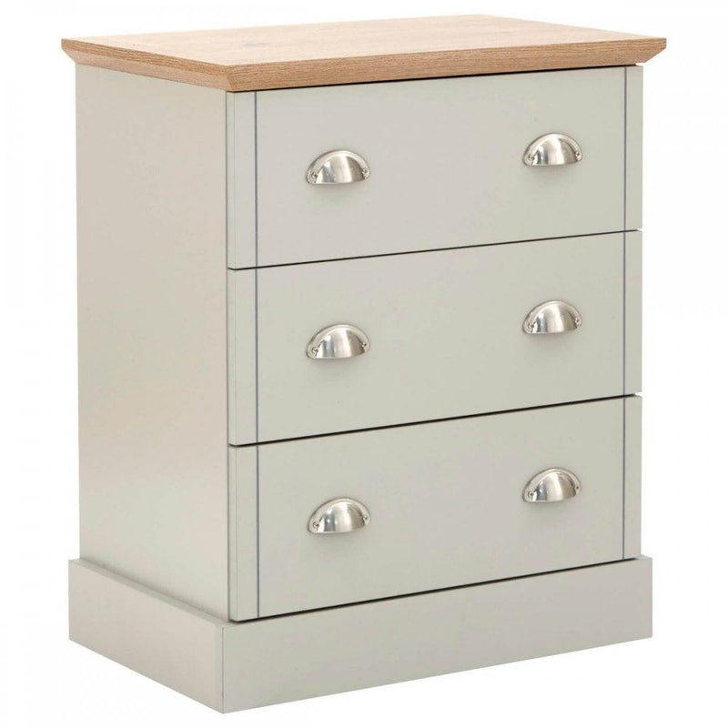 Kendal 3 Drawer Chest Grey