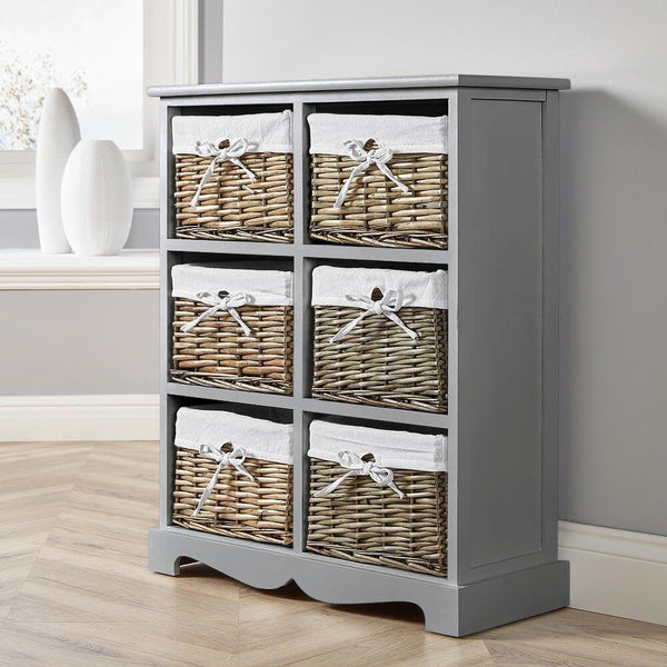 Lichfield 6 Drawer Grey
