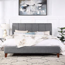 Northridge Home Grey Upholstered Bed Frame
