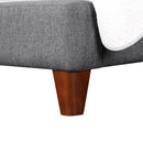 Northridge Home Grey Upholstered Bed Frame