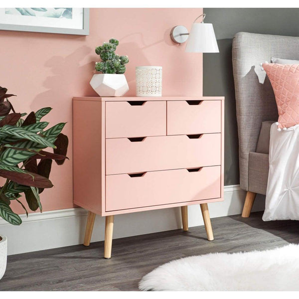 Nyborg 2+2 Drawer Chest Pink